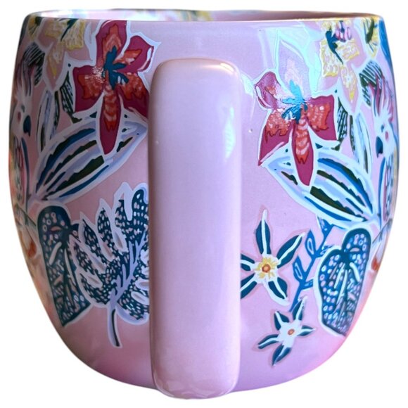 NWOT Retired OPALHOUSE MUG Away from My Desk Tropical Floral Cockatoo Stoneware - Picture 9 of 16